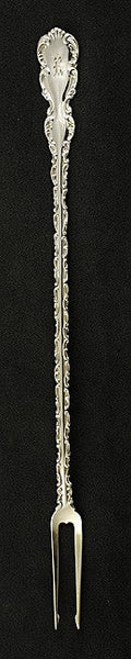 Great Quality Sterling Whiting Louis XV 1891 Long Olive Fork 9"