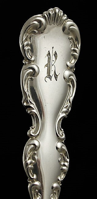 Great Quality Sterling Whiting Louis XV 1891 Long Olive Fork 9"