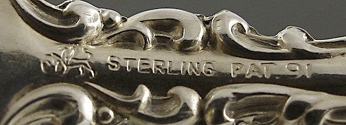 Great Quality Sterling Whiting Louis XV 1891 Long Olive Fork 9"