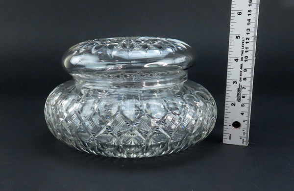 Fabulous Huge Libbey ABP American Brilliant Period Cut Glass Dresser Jar