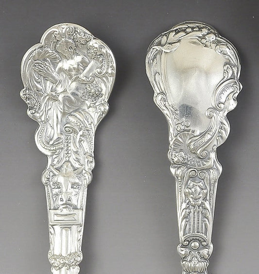12 Antique Art Nouveau Sterling Silver Gorham Versailles Fish Salad Forks 6 1/2"