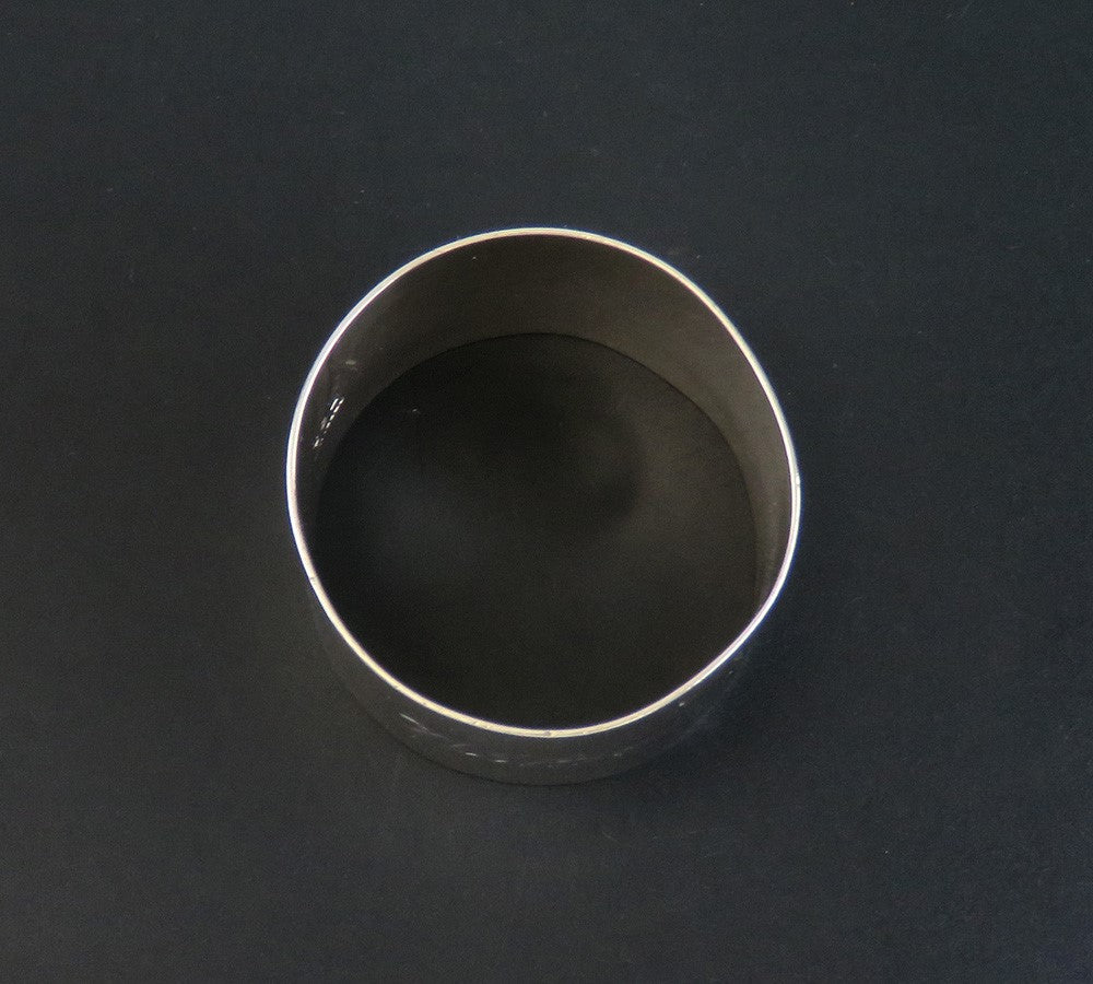 late 1800s Antique American Sterling Silver Napkin Ring Monogrammed Walters