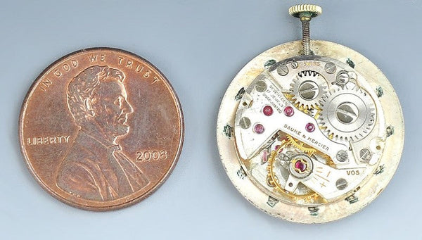 Quality 17 Jewel Watch Movement by Baum and Mercier Swiss Made Geneve/Geneva