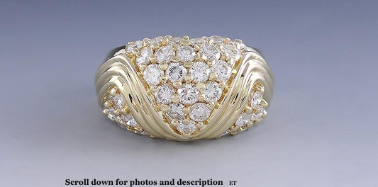Superb Quality 14k Yellow Gold & VS Diamond Ring ~2.5ct tdw Size 4.75