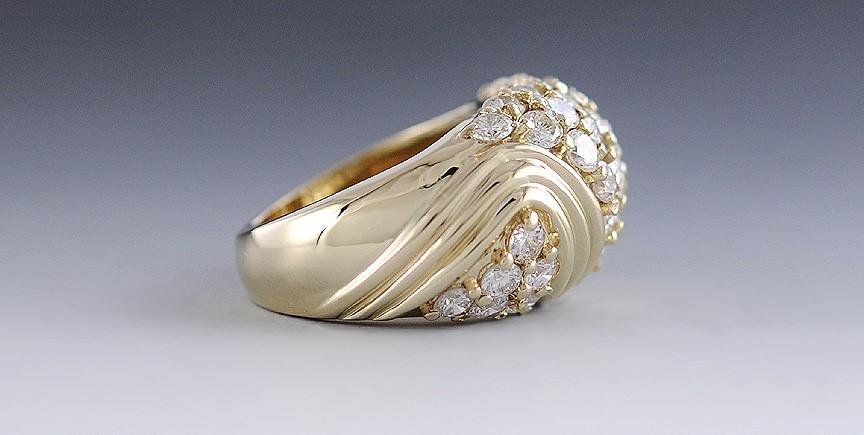Superb Quality 14k Yellow Gold & VS Diamond Ring ~2.5ct tdw Size 4.75