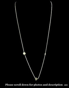 Striking Geometric Sterling Silver 36 inch Dangling Necklace