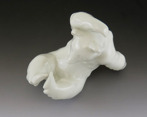VTG KPM German Porcelain Tumbling Circus Polar Bear Figurine