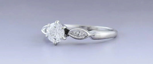 Dazzling Vintage 14k White Gold & ~.45ct Diamond Ring