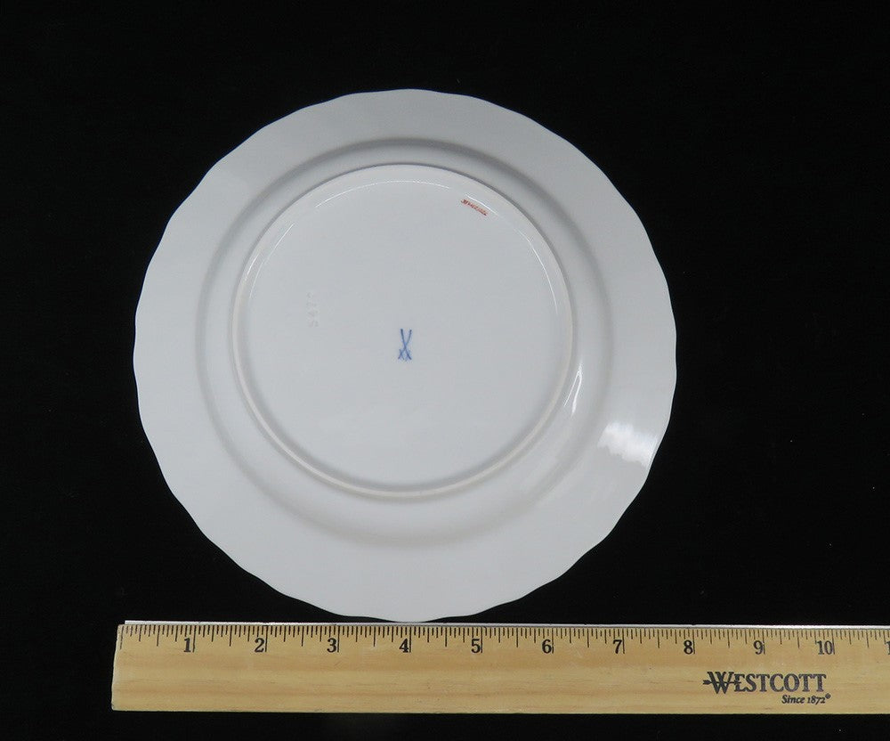 6 Meissen Porcelain Swan Service Indian FLower Branch Salad/Dessert Plates 8"