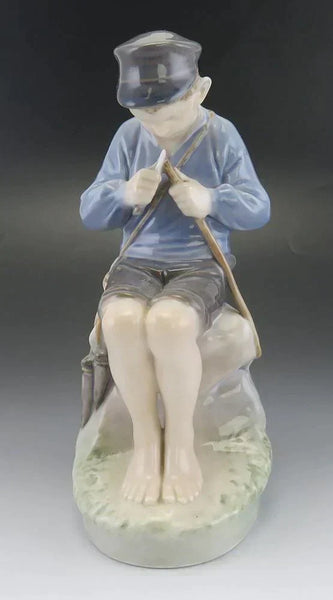 Royal Copenhagen Porcelain Christian Thomsen 905 Boy Whittling Sticks Figurine