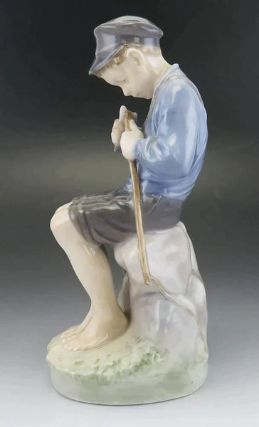 Royal Copenhagen Porcelain Christian Thomsen 905 Boy Whittling Sticks Figurine