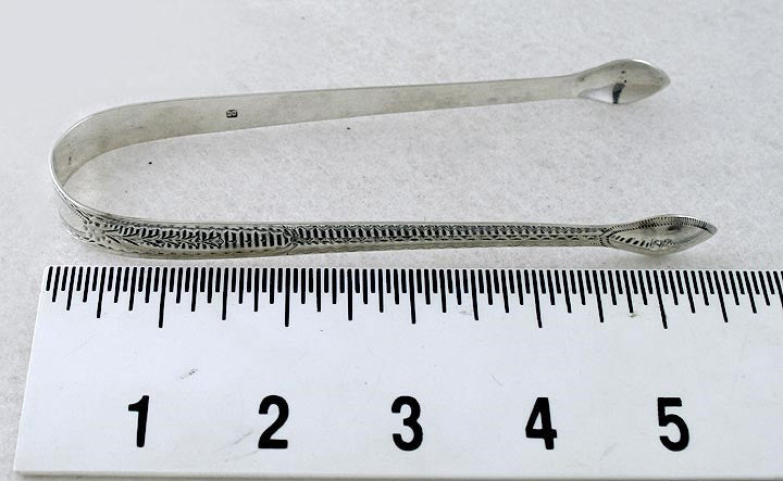 1793 Antique English Georgian Sterling Silver Peter Anne Bateman Sugar Tongs