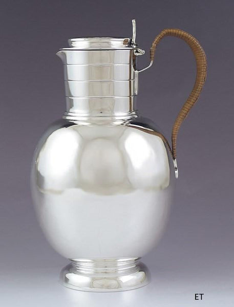 Antique 1743 English Georgian Sterling Silver Trophy Teapot / Coffee Pot 8 1/2"