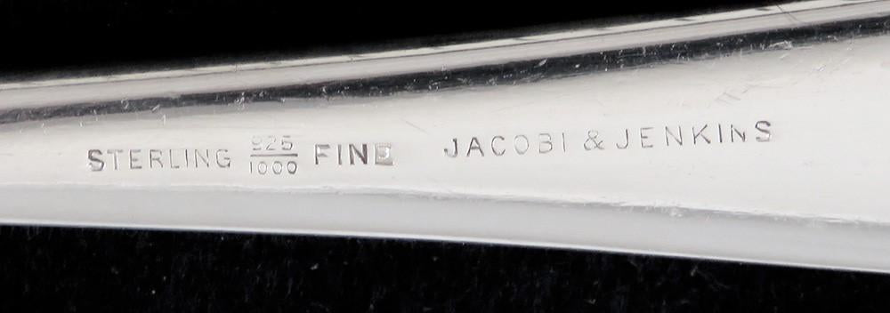 c1890 Sterling Silver Jacobi Jenkins Baltimore Repousse Asparagus Serving Fork