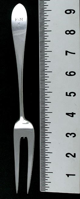 Antique c1920 Sterling Silver Arthur Stone Pointed End Serving Fork 9.25"
