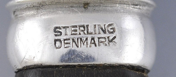 Danish Sterling Silver Georg Jensen Acorn Horn Bowl Serving Spoon 9 1/4"