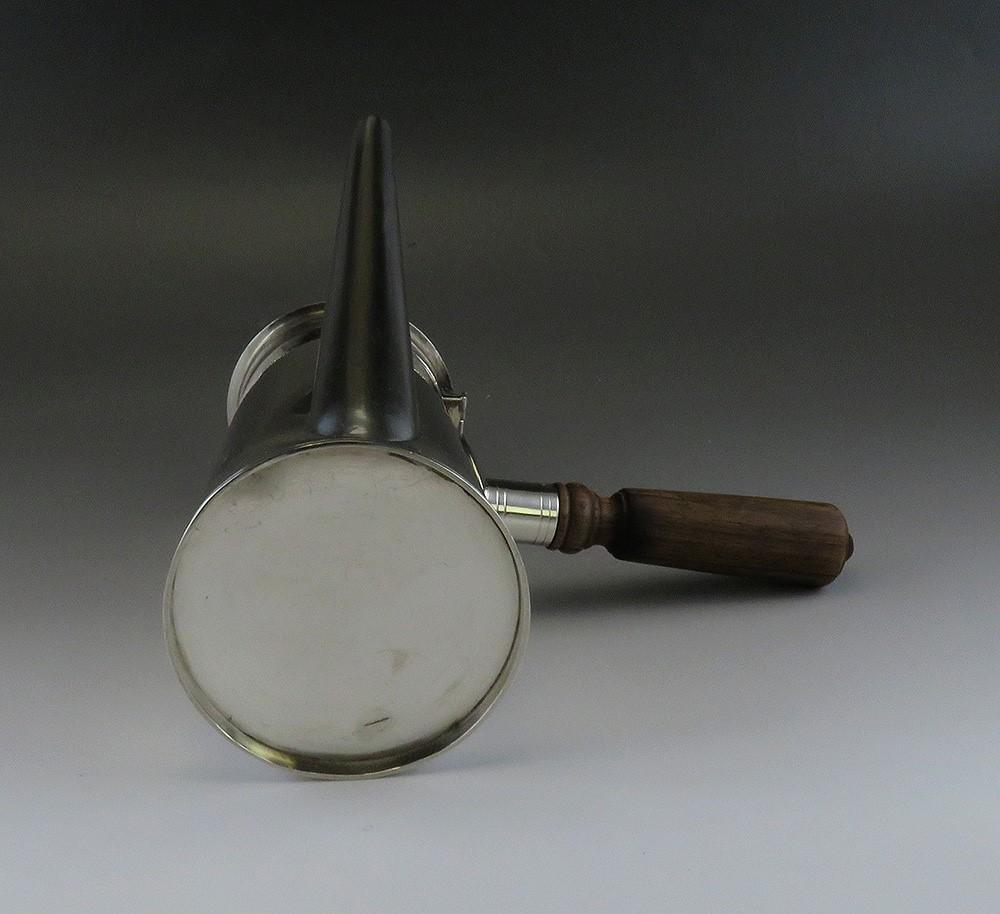Rare Early 1800s Brazilian 833 Silver Side-Handled Coffee Tea Chocolate Pot