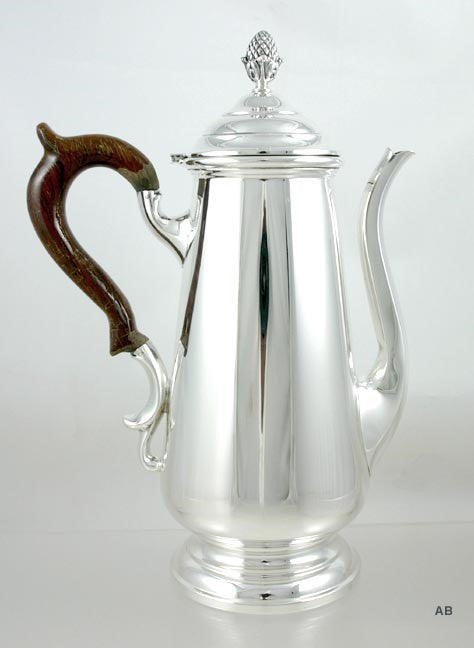 Vintage c1940 Tall Lighthouse Antique Form Redlich Sterling Silver Teapot 9 1/4"
