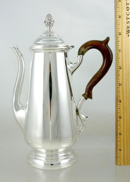 Vintage c1940 Tall Lighthouse Antique Form Redlich Sterling Silver Teapot 9 1/4"