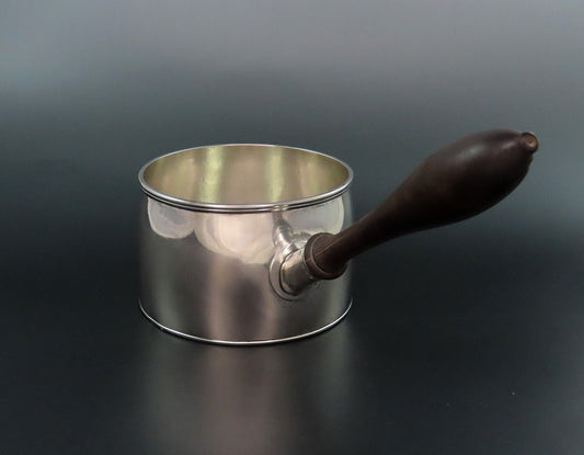 Charming 1848 American Coin Silver Pipkin Brandy Sauce Warmer John Goodhue