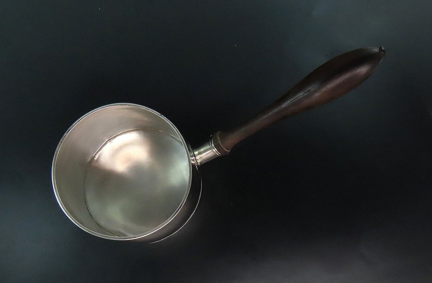 Charming 1848 American Coin Silver Pipkin Brandy Sauce Warmer John Goodhue