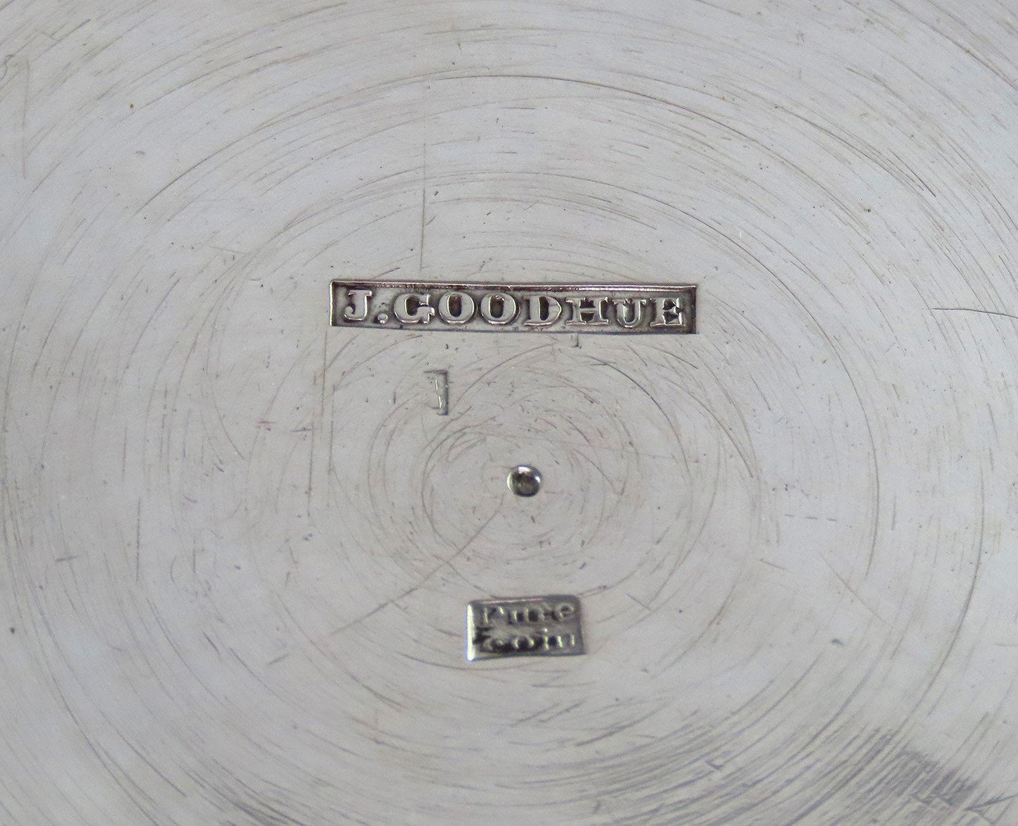 Charming 1848 American Coin Silver Pipkin Brandy Sauce Warmer John Goodhue