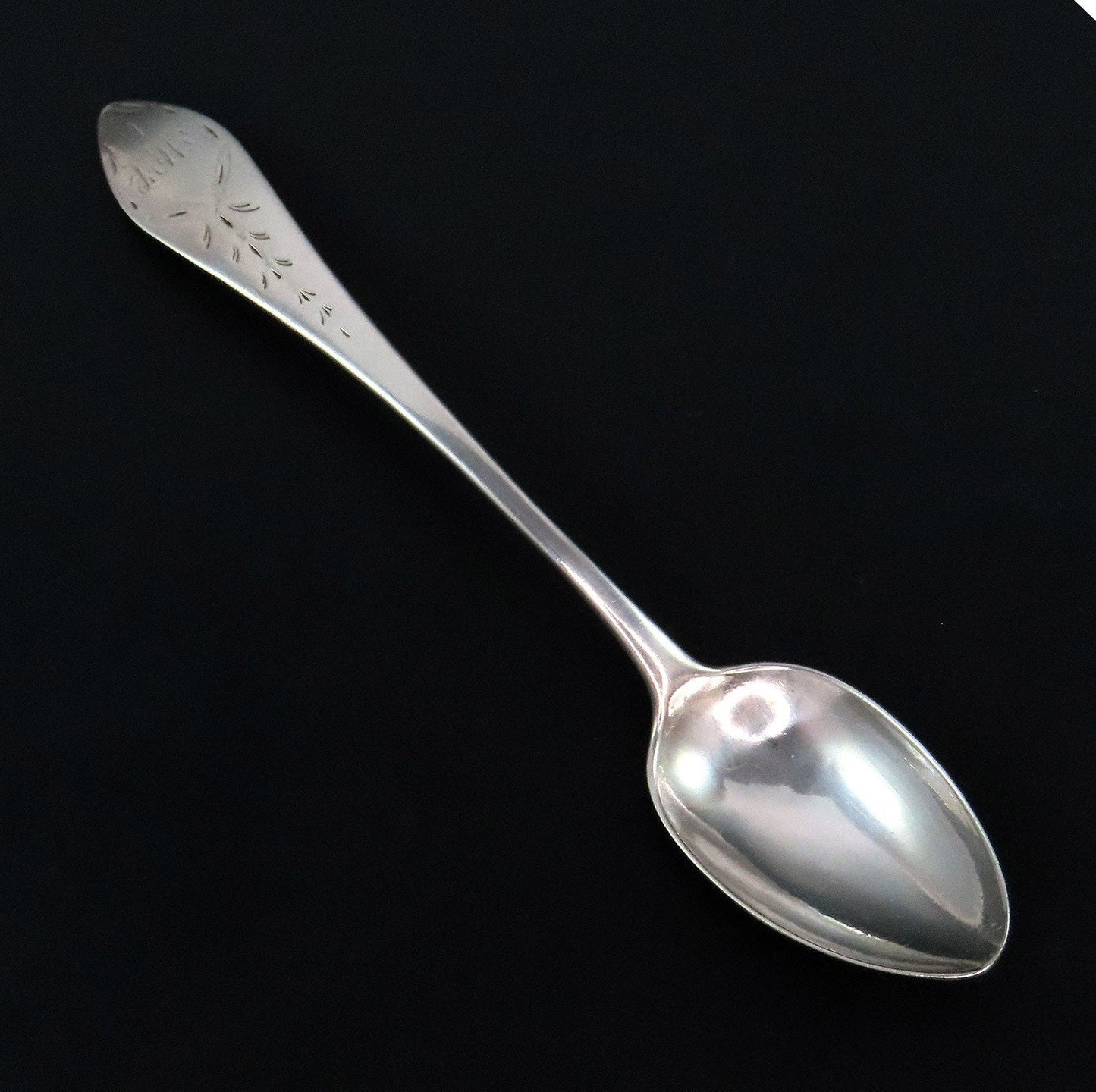Excellent c1790s American Coin Silver Teaspoon Coffee Spoon William Homes Jr