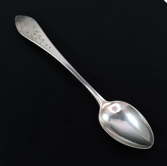 Excellent c1790s American Coin Silver Teaspoon Coffee Spoon William Homes Jr