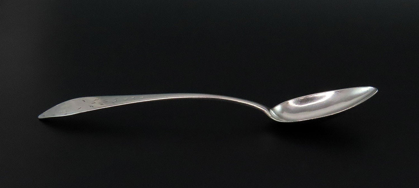 Excellent c1790s American Coin Silver Teaspoon Coffee Spoon William Homes Jr