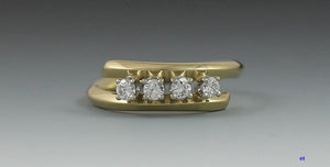 Beautiful 18K Yellow Gold Diamond Bypass Ring ~.33ct TDW