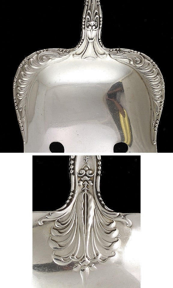 Antique Gorham New Empire 1895 Heavy Sterling Silver Serving Fork