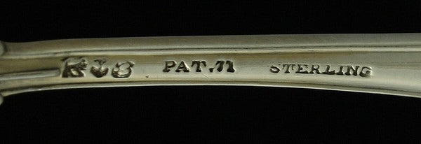 10 Gorham Palm 1871 Sterling Silver Coffee Chocolate Spoons 4 7/8"