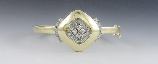 Incredible American 18k Yellow Gold Bracelet W/ Diamonds
