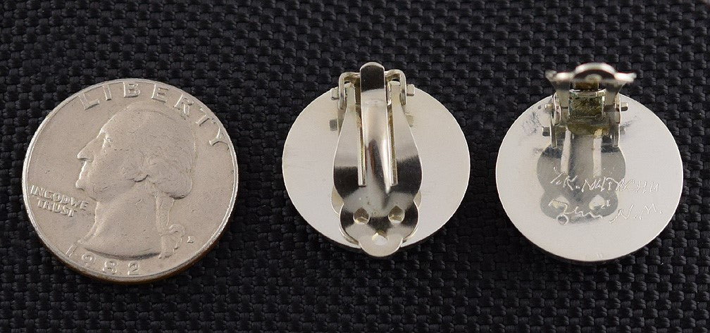 Sterling Silver Zuni Tribe Native American Indian Southwest America Earrings