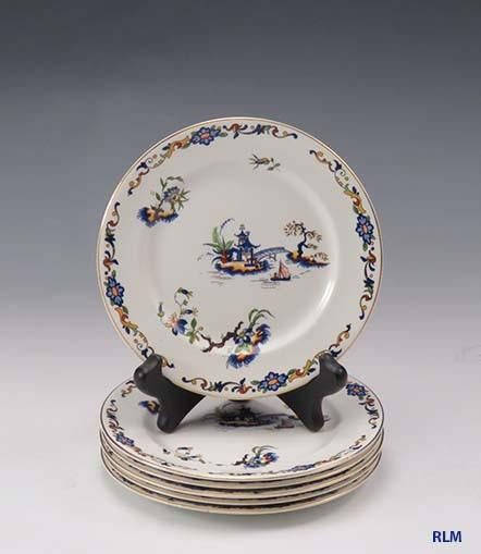 Antique John Maddock & Sons 6 Bread and Butter Plates Canton