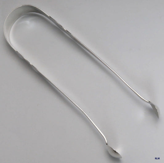 Early 1800's Antique Hyde & Nevins American Coin Silver Sugar Tongs