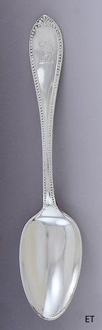 Fab Tiffany & Co Sterling Silver Bead Serving Spoon 8 3/8" Heavy Weight!
