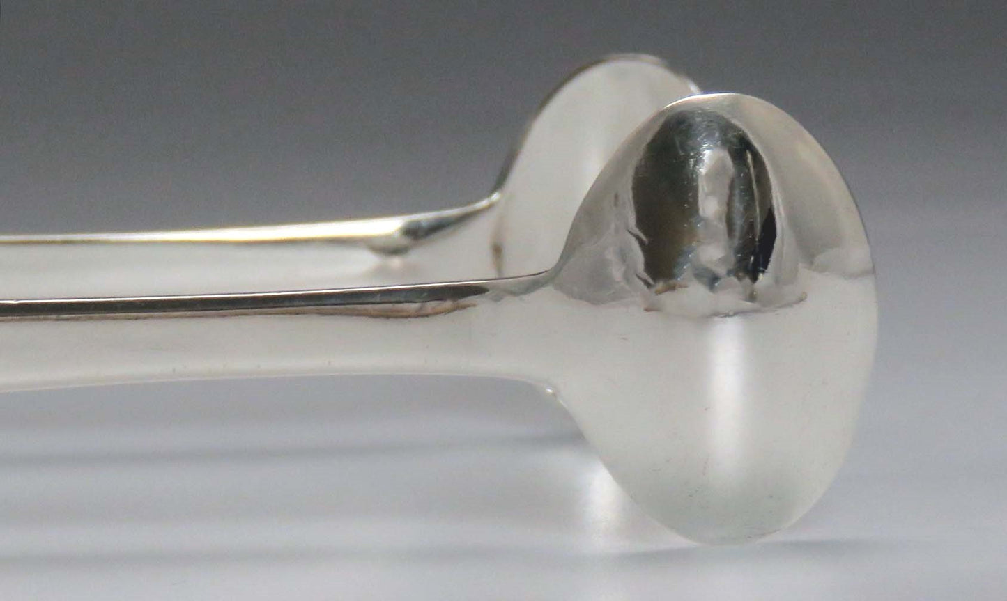 Early 1800's Antique Hyde & Nevins American Coin Silver Sugar Tongs
