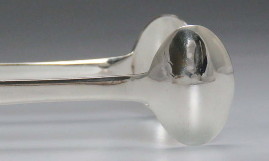 Early 1800's Antique Hyde & Nevins American Coin Silver Sugar Tongs