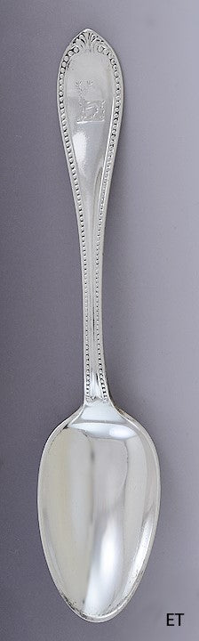 c1855 Tiffany & Co Sterling Silver Bead Serving Spoon 8 3/8" Heavy Weight!