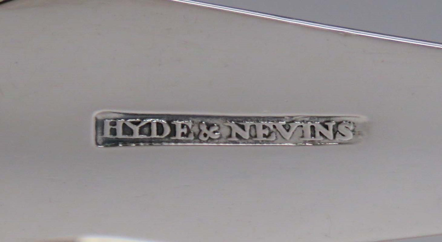 Early 1800's Antique Hyde & Nevins American Coin Silver Sugar Tongs