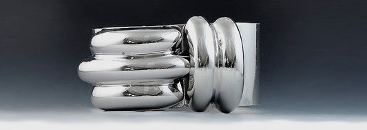 Stunning Vintage Sterling Silver Hinged Cuff Bracelet from Mexico
