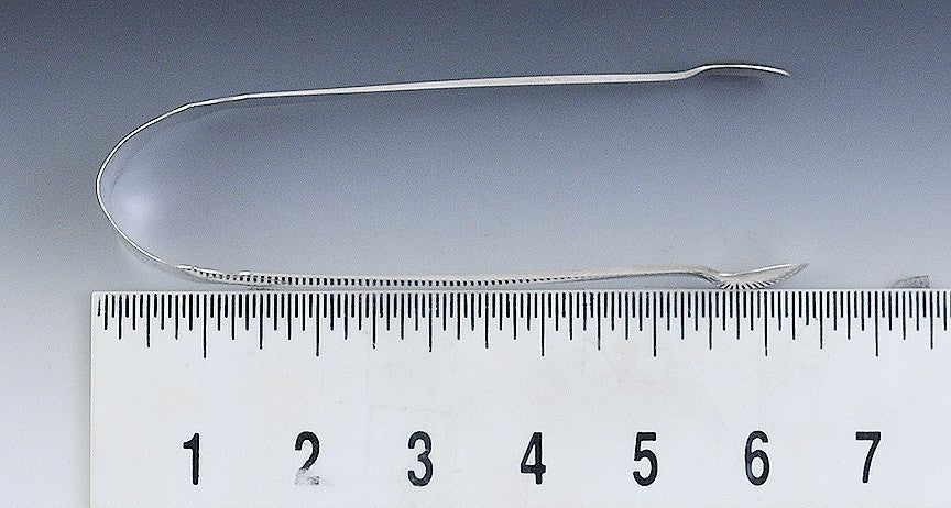 1790s Late 18th Century American Coin Silver Engraved Sugar Tongs