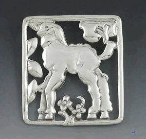 McClelland Barclay Arts and Crafts Sterling Lamb Pin Brooch