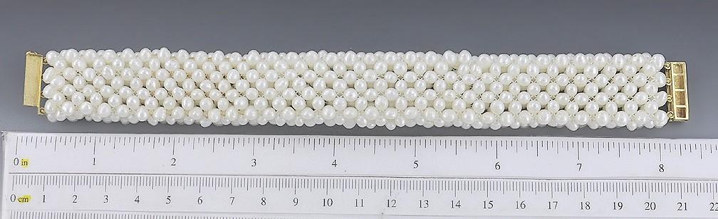 Unique 18k Gold Freshwater Pearl & Multi Color Gemstone Bracelet