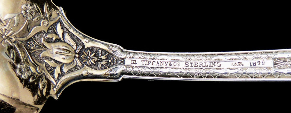 1877 Tiffany & Co Persian Gold Sterling Silver Large Serving Scoop Spoon