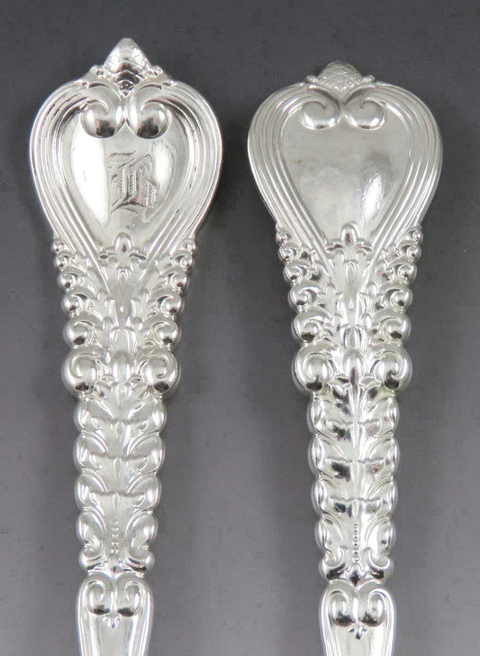 6 Heavy Solid Sterling Silver Tiffany & Co Florentine 1900 Lunch Forks 6 3/4"