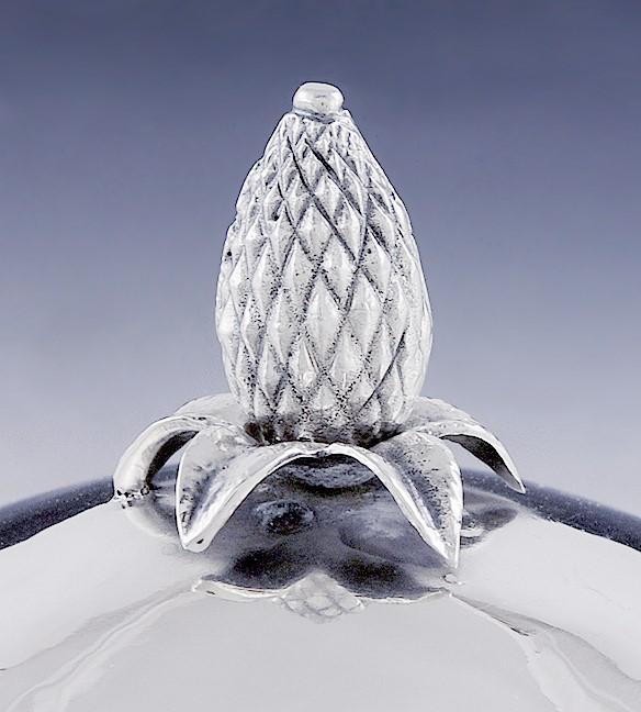 Antique c1920 American Arts & Crafts Sterling Silver Covered Bowl Dish 7"