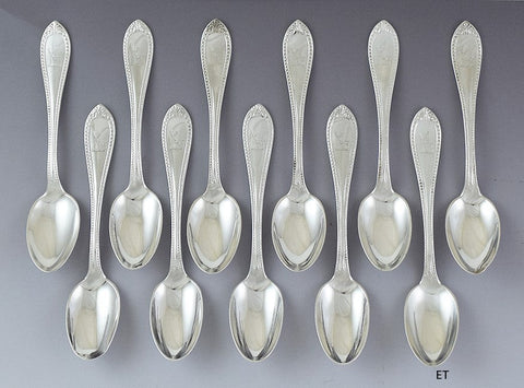 Whiting Louis XV Sterling Silver Olive Fork with Swirls and Scalloped Edges