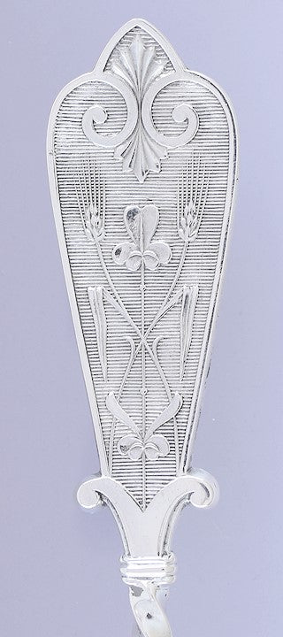 Antique Nouveau 1879 Lovely David Andersen Norwegian Silver Fish Slice Server
